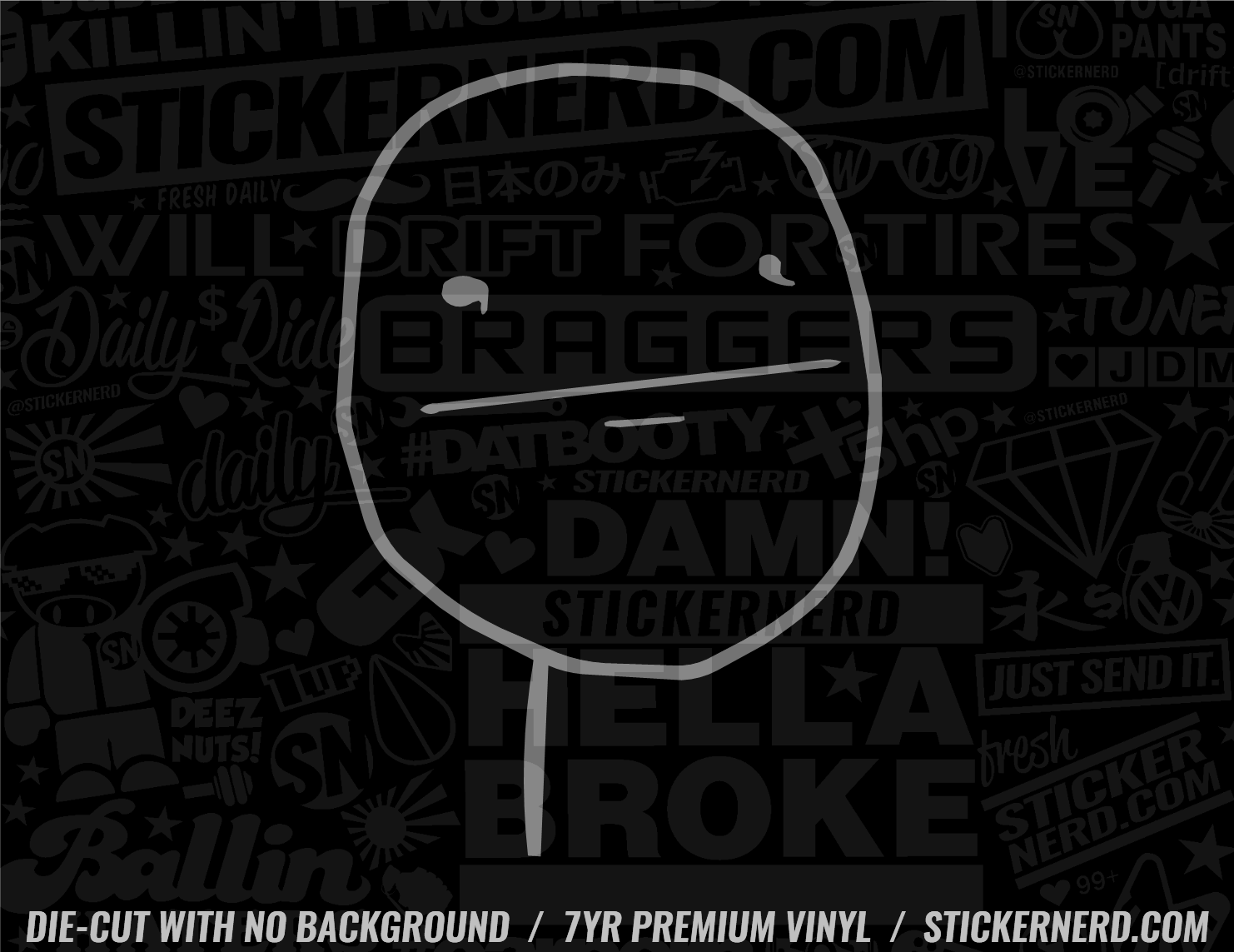 Poker Face Meme Sticker - Decal - STICKERNERD.COM
