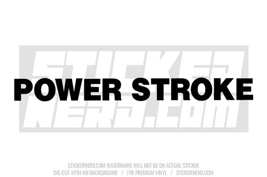 Power Stroke Windshield Sticker