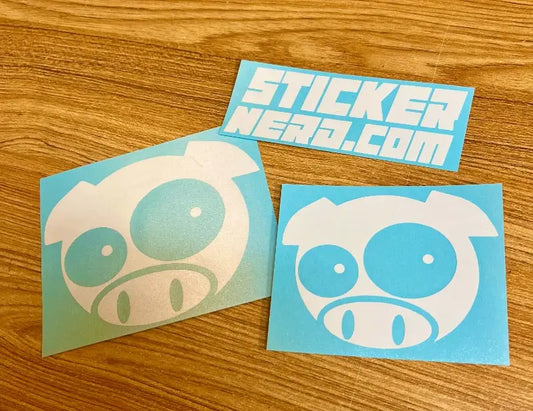 Rally Pig Mascot Decal - Funny Car Window Sticker