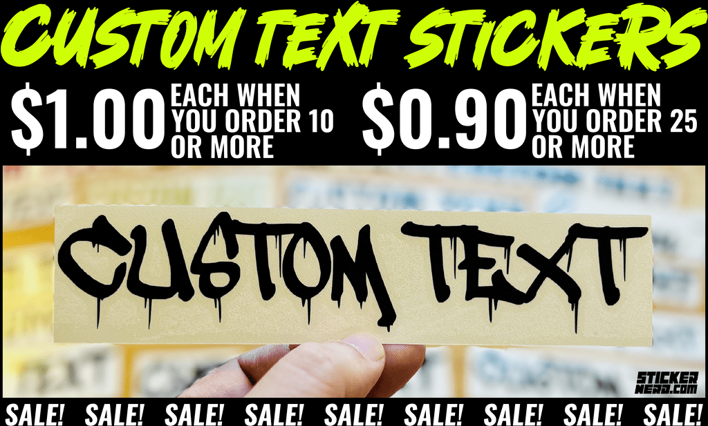 Custom Text Stickers - Design Online - Personalized Stickers