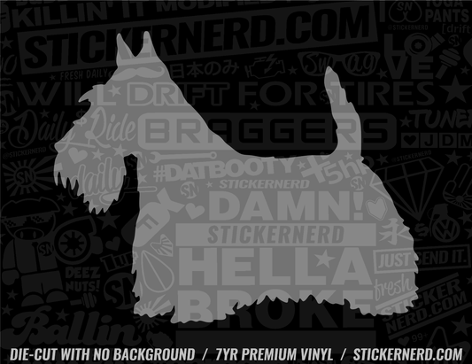 Scottish Terrier Dog Sticker - Window Decal - STICKERNERD.COM