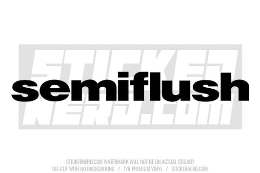 Semi Flush Windshield Sticker
