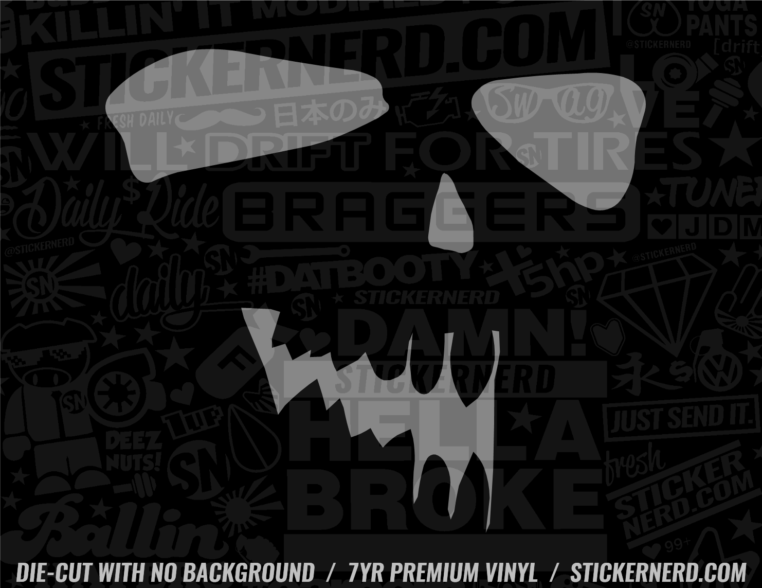 Skull Sticker - Decal - STICKERNERD.COM