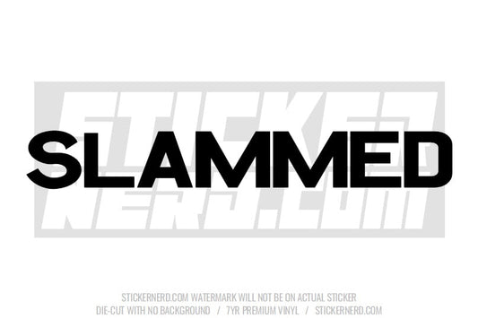 Slammed Windshield Sticker