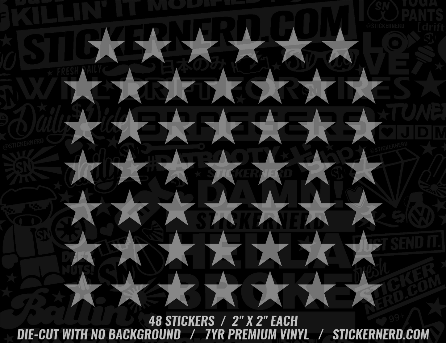 Stars Sticker Pack - Window Decal - STICKERNERD.COM