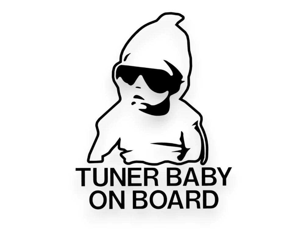 Tuner Baby On Board Sticker - Funny Decal - STICKERNERD.COM