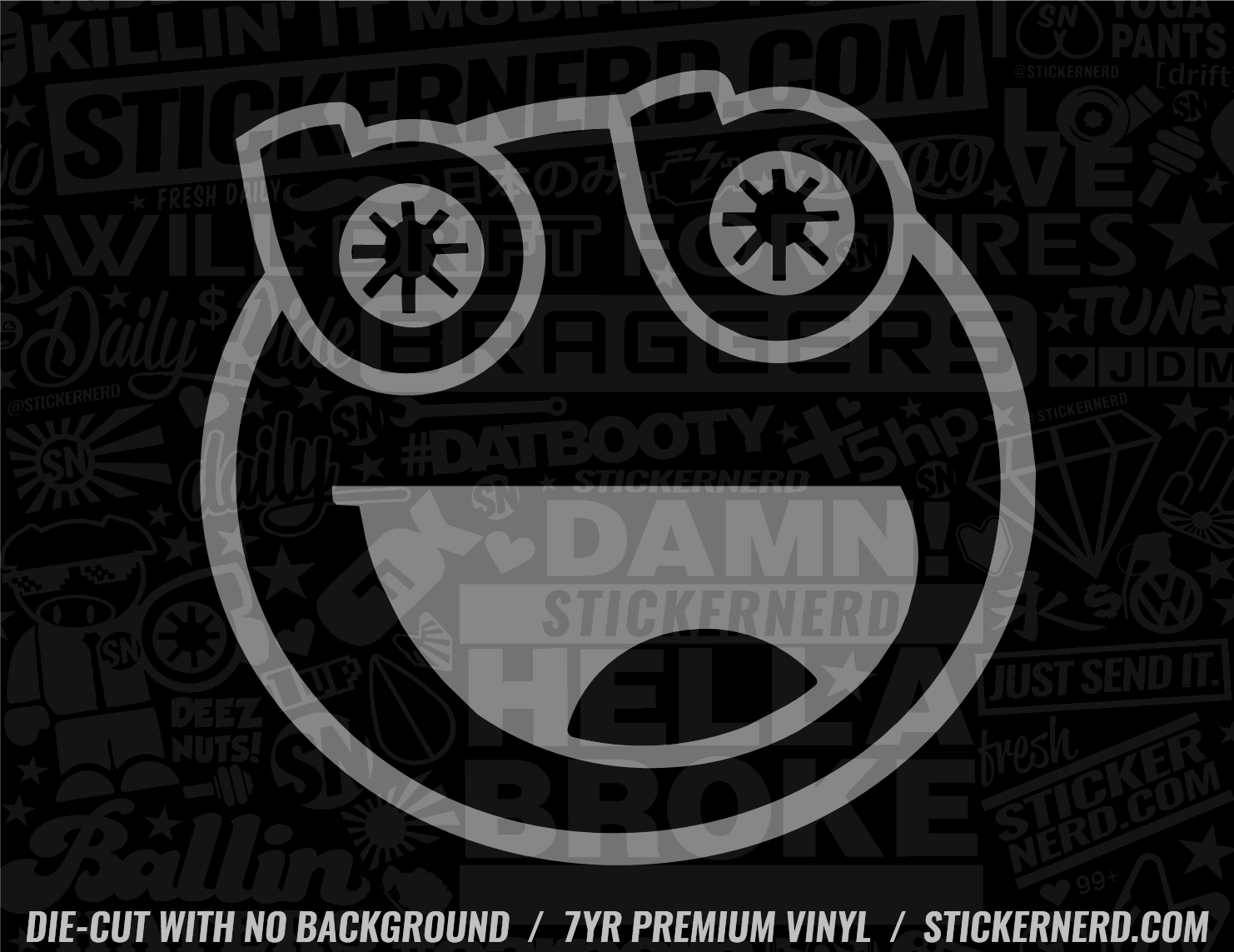 Turbo Smiley Sticker - STICKERNERD.COM