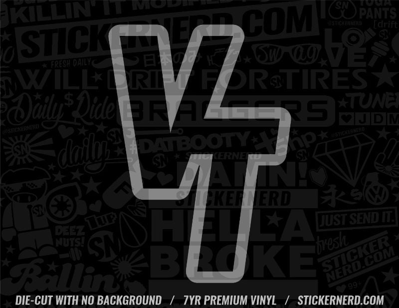 VT State Initials Sticker - STICKERNERD.COM