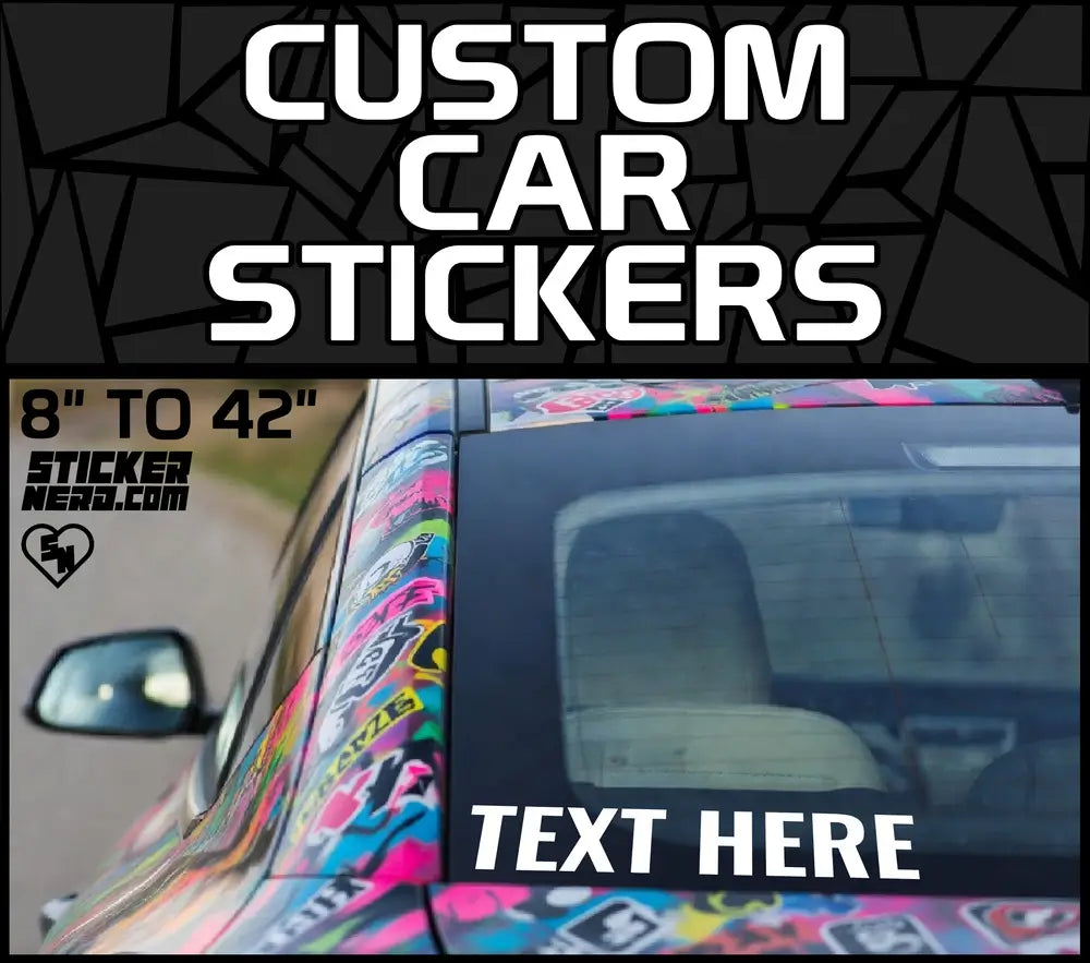 Custom Vinyl Car Lettering Stickers - Window Decals - Custom Boat Stickers - STICKERNERD