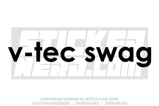 V-tec Swag Windshield Sticker