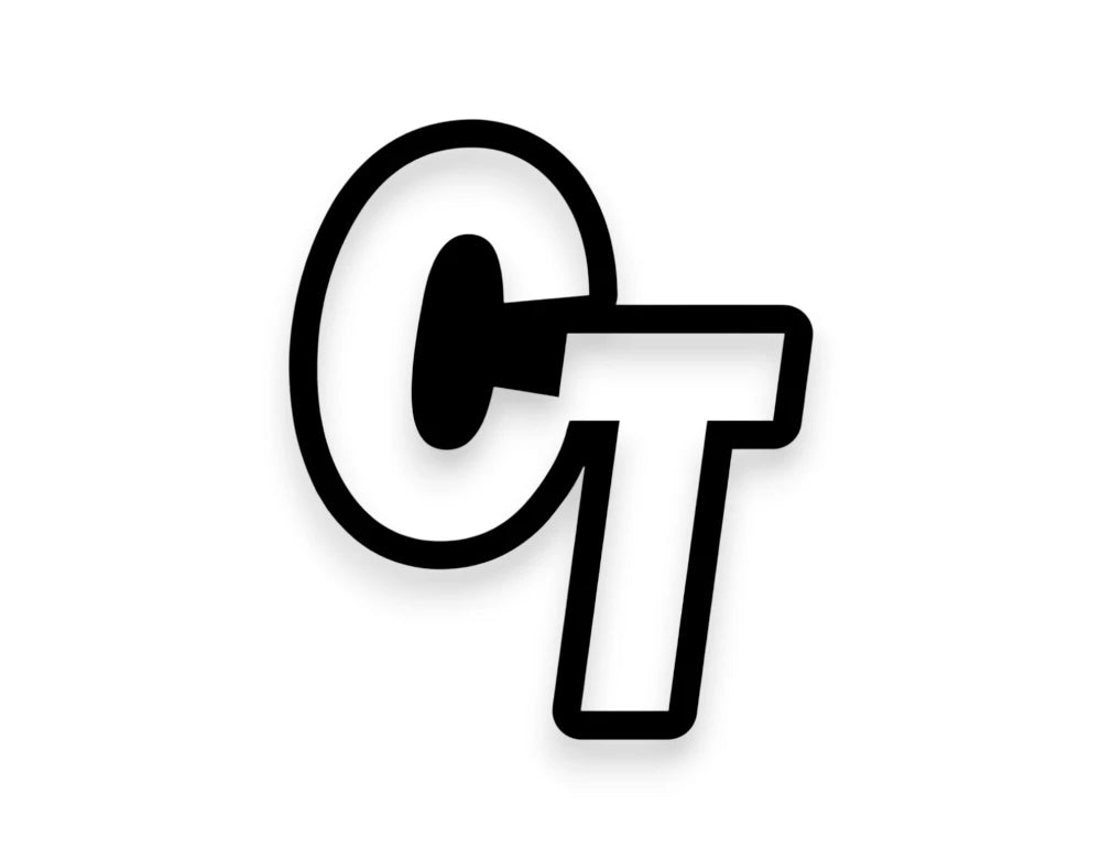 CT State Initials Sticker - STICKERNERD.COM