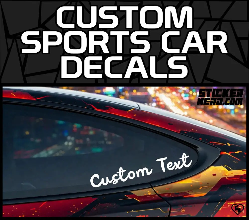 Custom Sports Car Decals - Vinyl Window Stickers