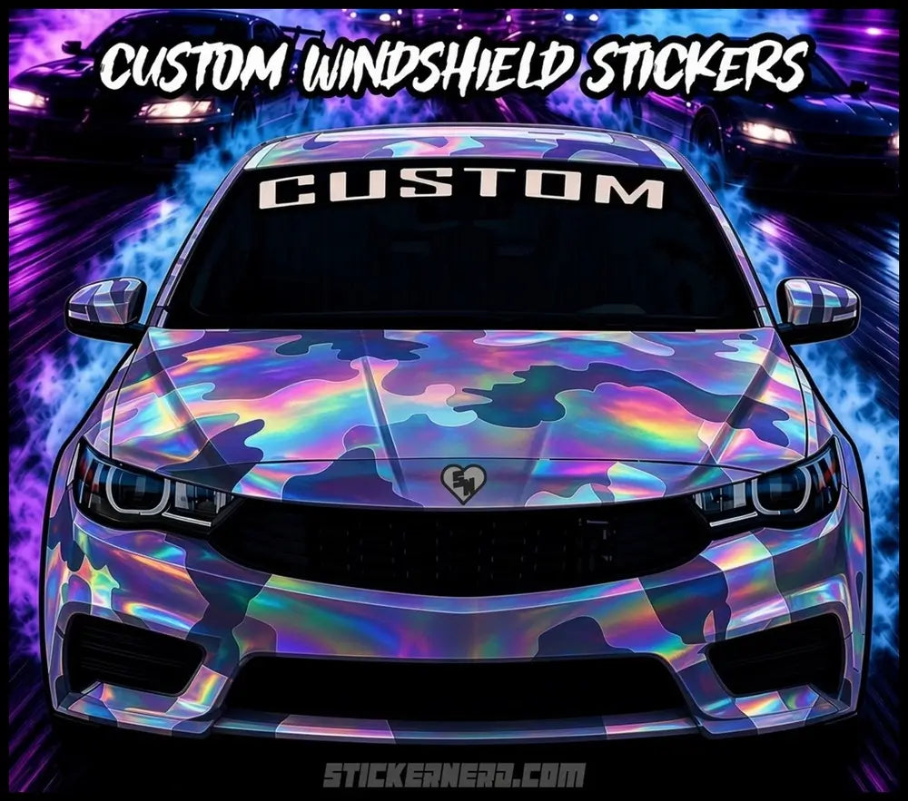 Custom Windshield Transfer Lettering - Custom Stickers - Custom Window Decals