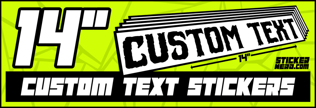 Custom Text Stickers - Custom Window Decals - StickerNerd.com