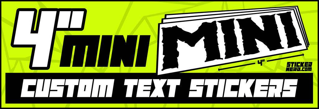 Custom Text Stickers - Custom Window Decals - StickerNerd.com