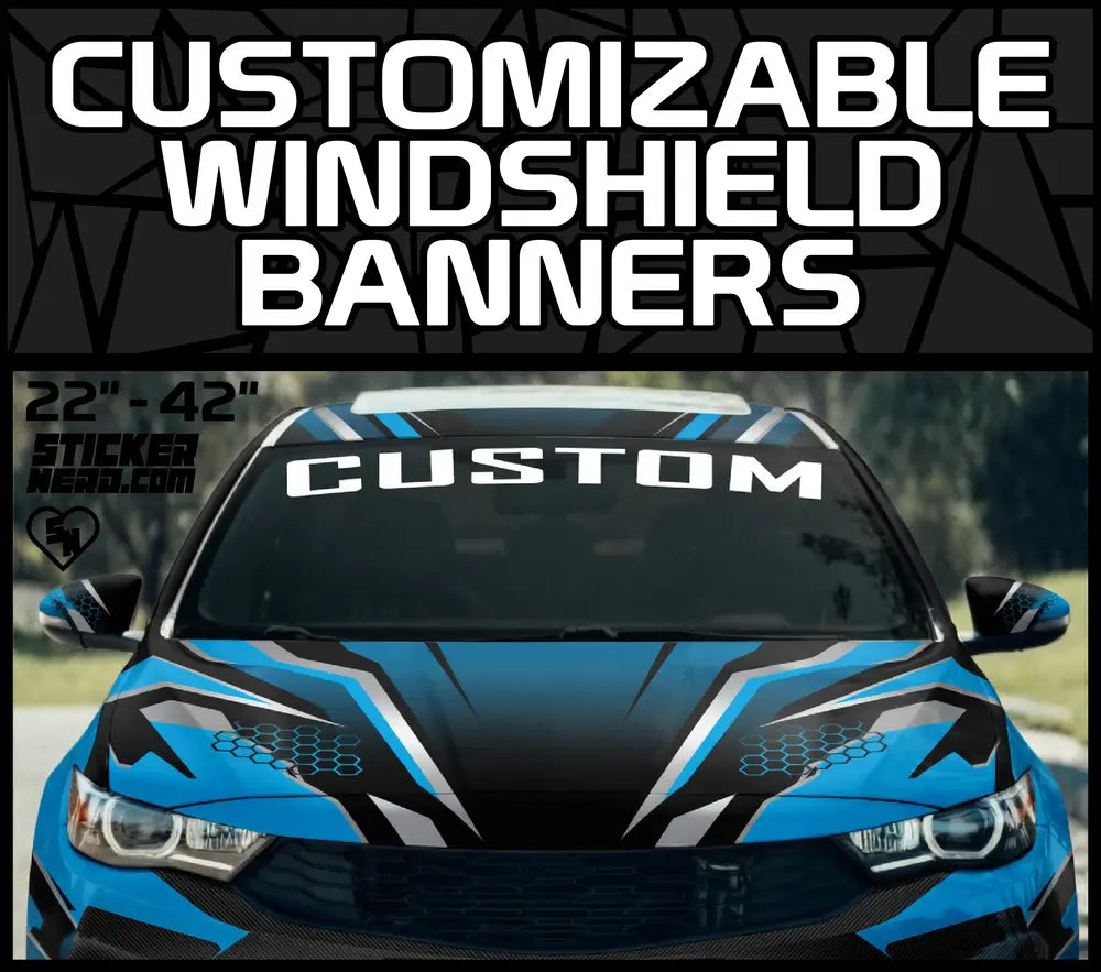Customizable Windshield Banners - Vinyl Window Stickers And Decal Lettering