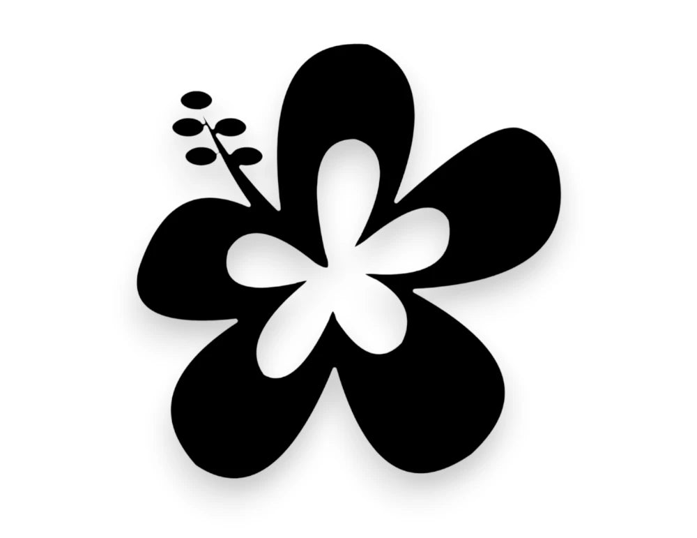Hibiscus Flower Sticker - Window Decal - STICKERNERD.COM