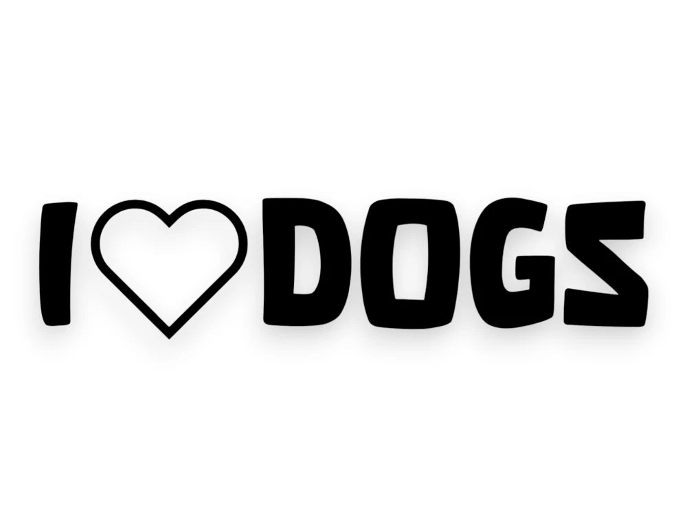 I Heart Dogs Decal - StickerNerd.com