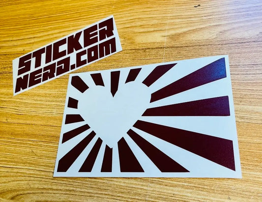 Japan Flag Heart Sticker - Japanese Decal