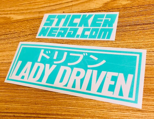 Lady Driven Sticker