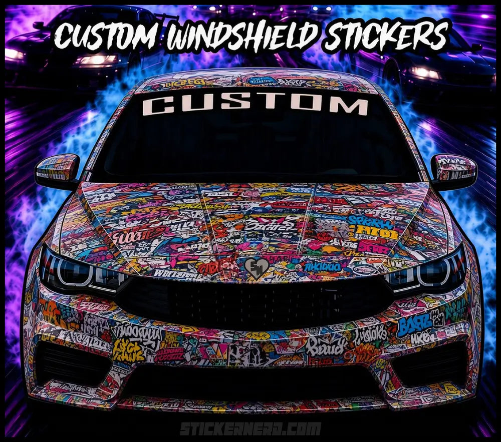 Large Custom Banners Custom Windshield Stickers and Decals