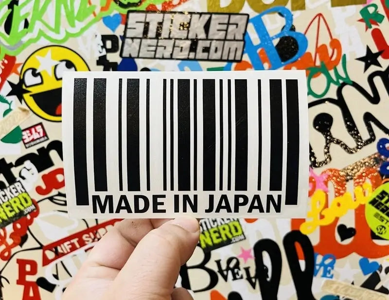 Made In Japan Bar Code Decal - STICKERNERD.COM
