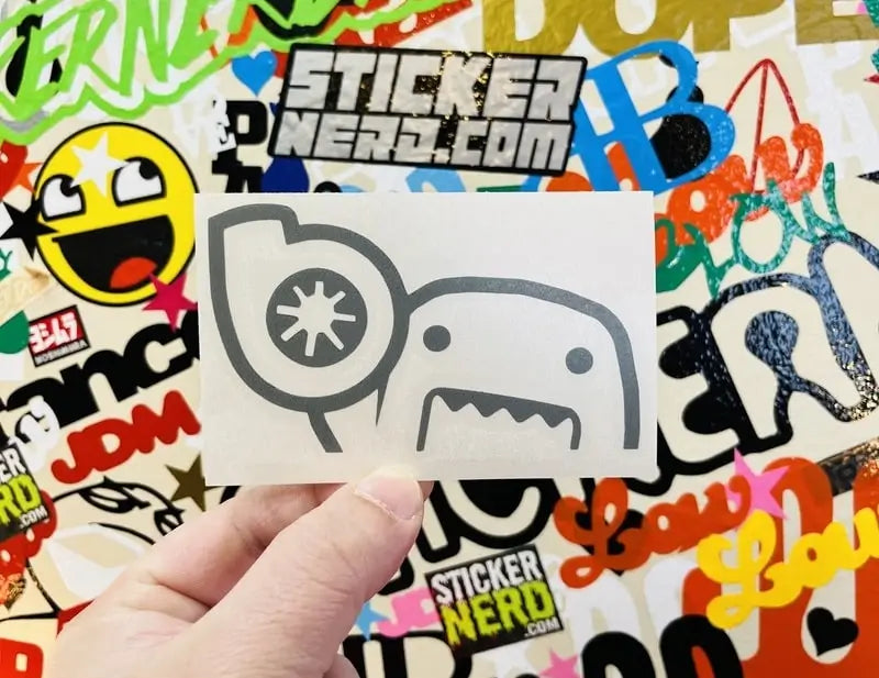 Peeking Turbo Decal - Funny Window Sticker