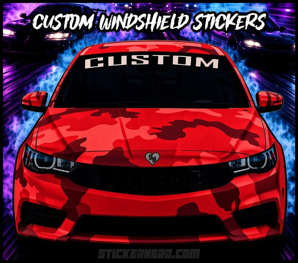 Personalized Banners - Custom Windshield Stickers - Vinyl Decals