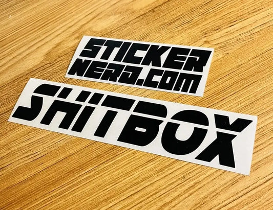 Shit Box Sticker - Funny Window Decal