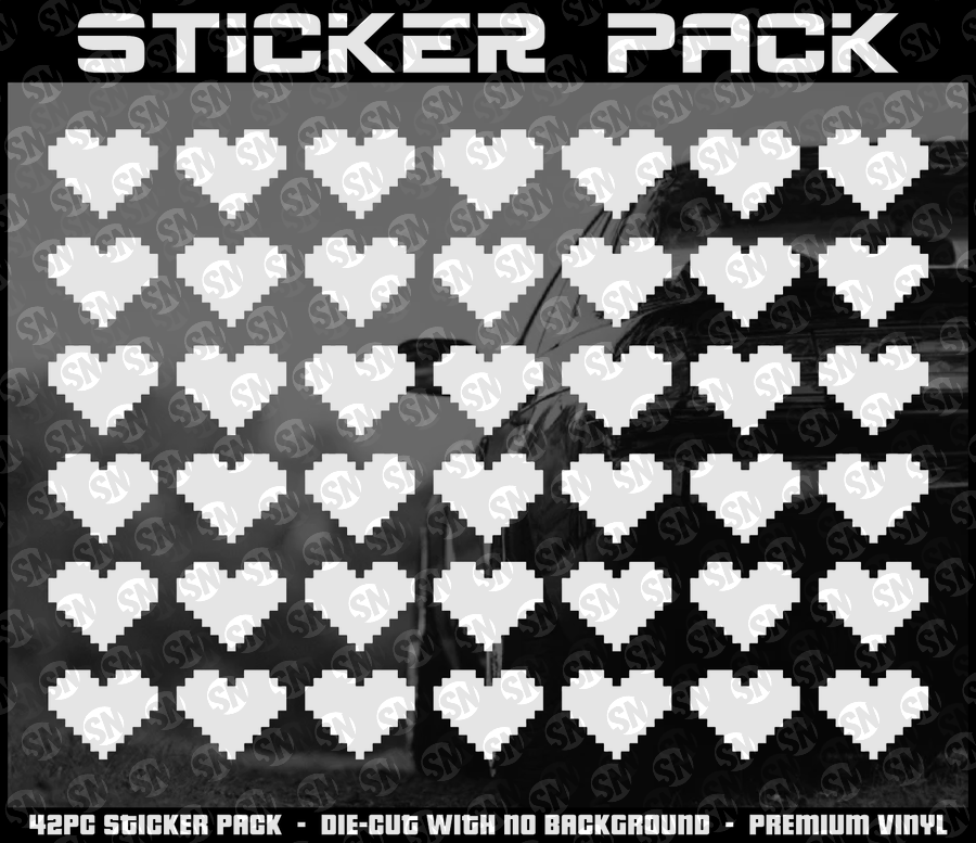 BROKEN HEART STICKER PACK - STICKERBOMB PACKS - STICKERNERD.COM