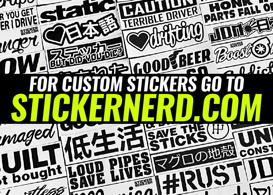 JDM Tuner Stickers & Car Decals - Vinyl Window Stickers - StickerNerd ...