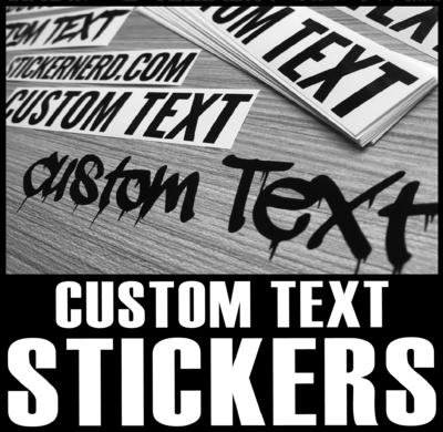 CUSTOM TEXT STICKERS - CUSTOM WINDSHIELD DECALS - PERSONALIZED STICKER ...