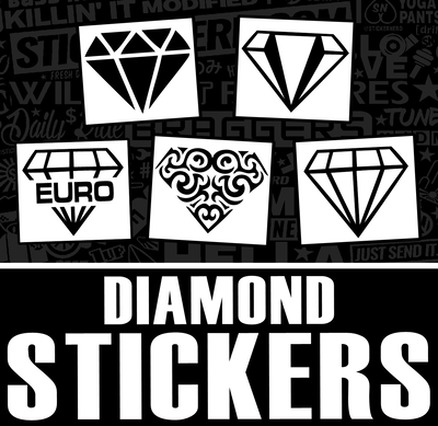 DIAMOND STICKERS - DECALS - JDM DECALS - HEART TUNER DRIFT STICKER