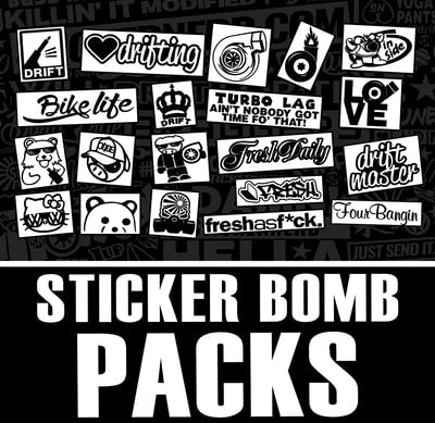  STICKER BOMB PACKS - STICKER PACKS - VINYL DECAL PACKS - JDM DECALS