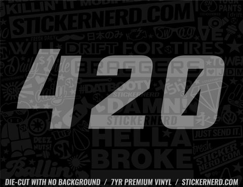 420 Sticker - Decal - STICKERNERD.COM