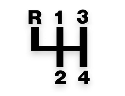4 Speed Shift Sticker - Car Decal - STICKERNERD