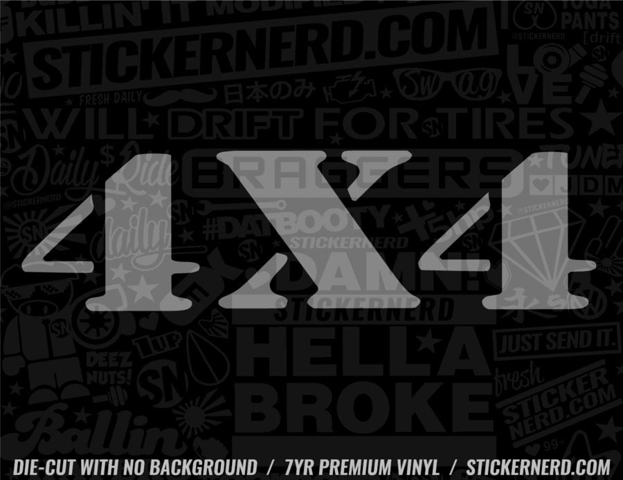 4x4 Sticker - Decal - STICKERNERD.COM