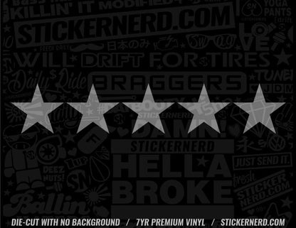 5 Star Wanted Sticker Decal - StickerNerd.com
