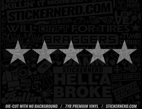5 Star Wanted Sticker Decal - StickerNerd.com