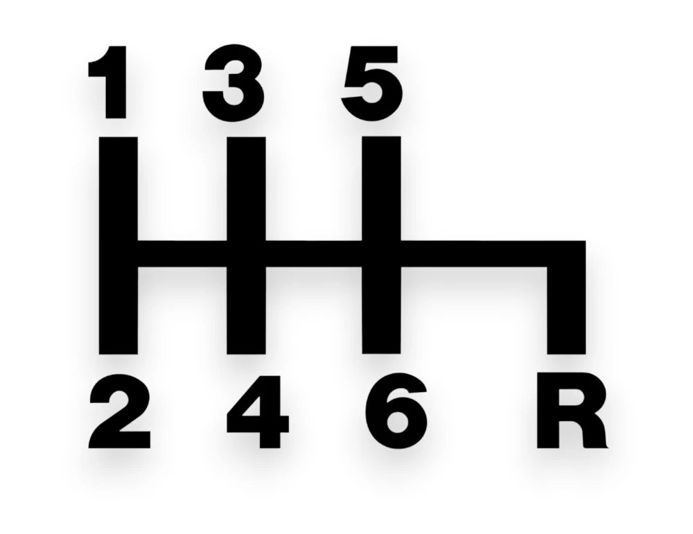 6 Speed Shift Sticker - Car Decal - STICKERNERD.COM