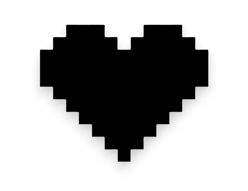 8 Bit Heart Sticker - Decal - STICKERNERD.COM