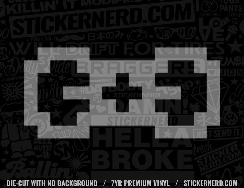 8-Bit Bow Sticker