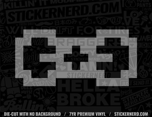 8-Bit Bow Sticker