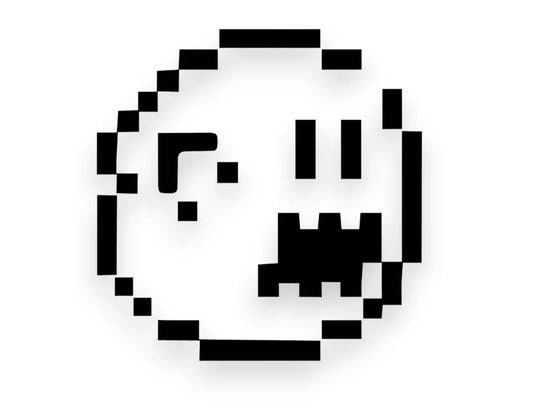 Video Game 8-Bit Ghost Sticker - Window Decal - STICKERNERD.COM