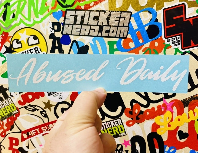 Abused Daily Decal - STICKERNERD.COM