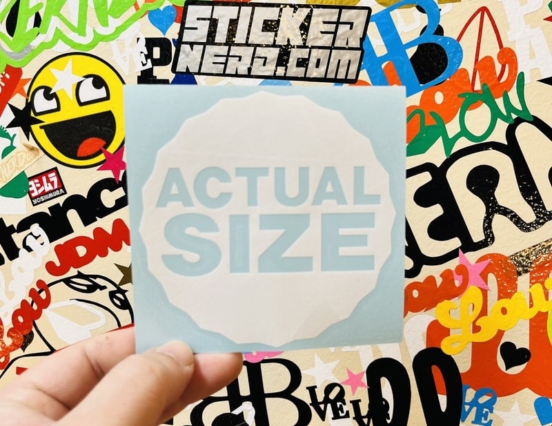 Actual Size Sticker - Decal - STICKERNERD.COM