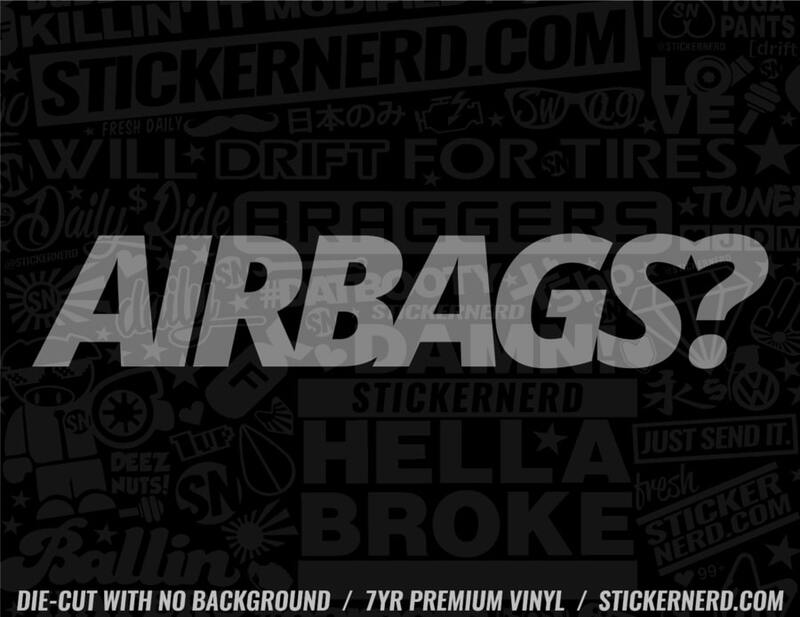 Airbags Sticker - Decal - STICKERNERD.COM