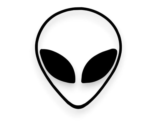 Alien Head Sticker - Decal - STICKERNERD.COM
