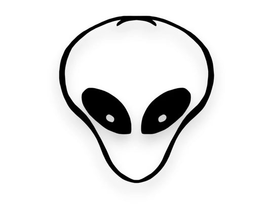 Alien Head Sticker - Decal - STICKERNERD.COM