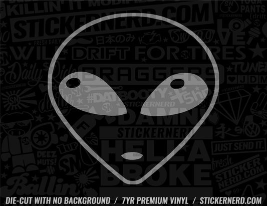 Alien Head Sticker - Decal - STICKERNERD.COM